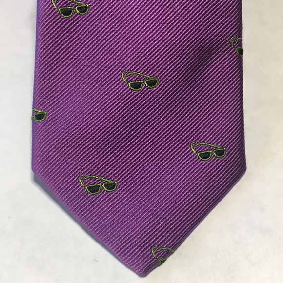 Ralph Lauren purple with green sunglasses print tie. NWT - Picture 2 of 9